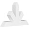 Ekena Millwork Saratoga Architectural Grade PVC Gable Bracket, 48"W x 30"H x 6"D x 6"F, 15/12 Pitch GBP048X30X0606SAR00 - alternate 1